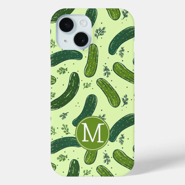 Hand Drawn Dill Pickle Pattern Case-Mate iPhone Case (Back)
