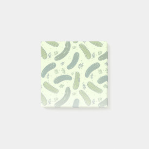 Hand Drawn Dill Pickle Pattern Post-it Notes