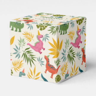 Hand-drawn Dinosaur Colorful Wild Birthday Party Favor Boxes