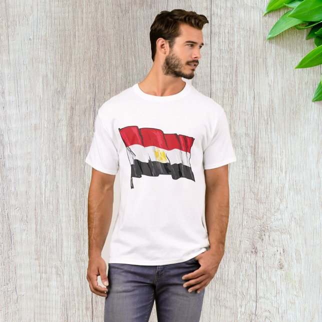 Hand-Drawn Distressed Egypt Flag T-Shirt (Creator Uploaded)