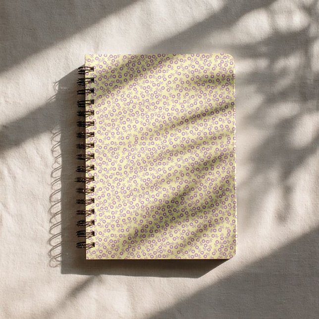 Hand drawn ditsy Lavender Daisies – Mini Floral Notebook (Creator Uploaded)