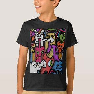 Hand drawn doodle art cartoon style T-Shirt