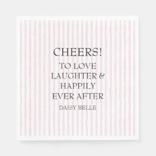 Hand Drawn Doodle Bridal Shower Pink Napkins