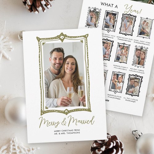 Hand Drawn Doodle Review First Christmas Married