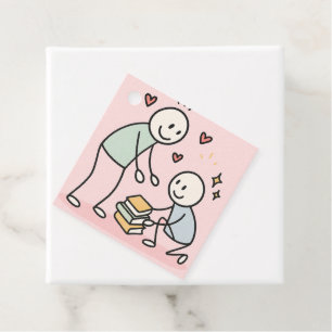 Hand-Drawn Doodle Soft Pastel Kindness Care Favor Tags