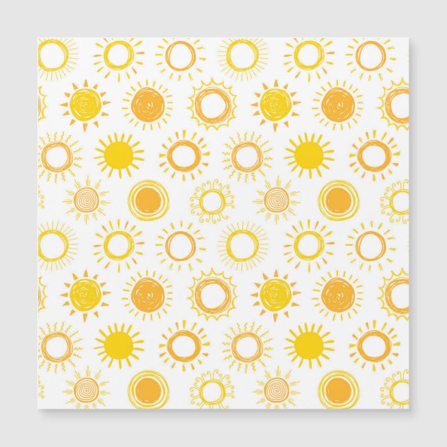 Hand Drawn Doodle Suns Pattern (Front)