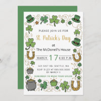 Hand Drawn Doodle Whimsical St Patricks Day 