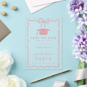 Hand Drawn Doodles Graduation Save the Date 