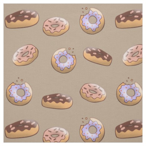 Hand drawn Dougnut pattern Fabric