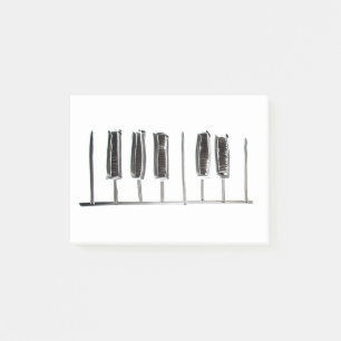 Hand Drawn Drawing of Piano Keys Minimal Music Post-it Notes
