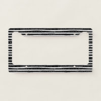 Hand-Drawn Dry Brush Stripe in Black and White