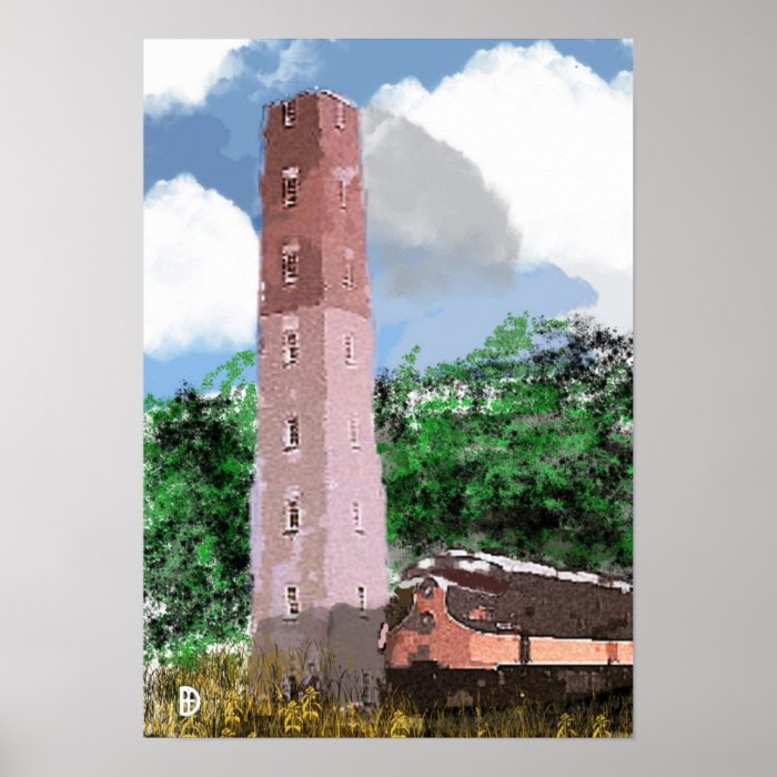 Hand drawn Dubuque shotower Print