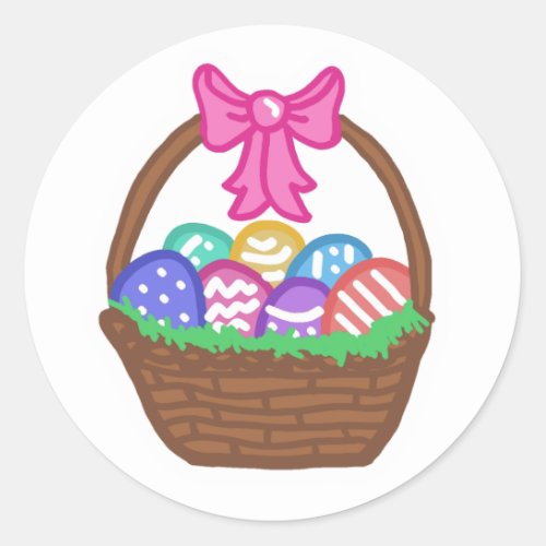 Hand drawn Easter Basket Sticker