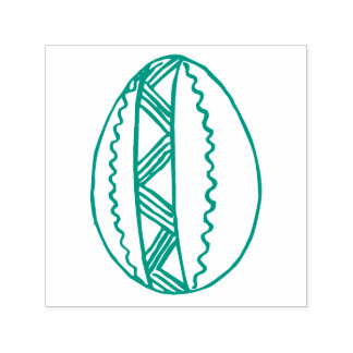 Hand Drawn Easter Egg Line Drawing Custom Color Self-inking Stamp