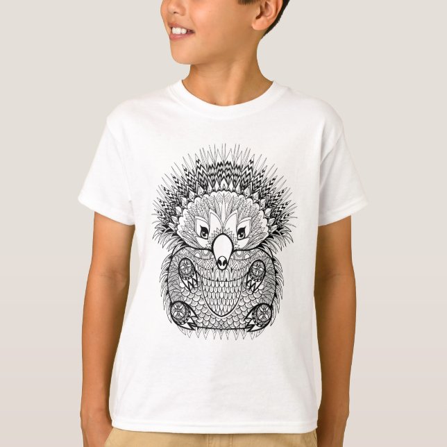 Hand Drawn Echidna Doodle T-Shirt (Front)