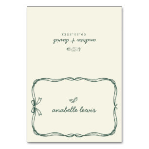Hand Drawn Editable Guest Name Wedding Place Card