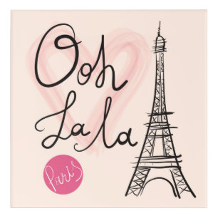 Hand Drawn Eiffel Tower Acrylic Print