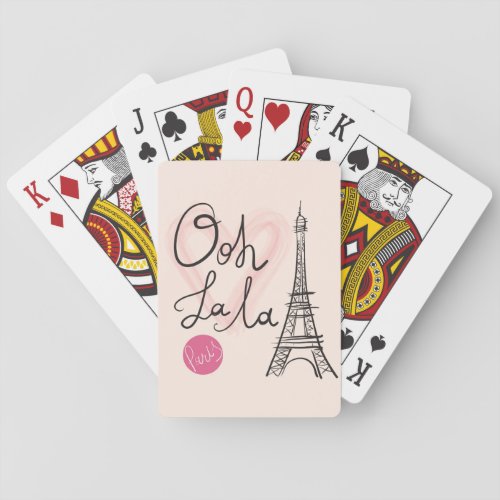 Hand Drawn Eiffel Tower Playing Cards