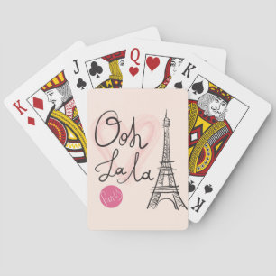 Hand Drawn Eiffel Tower Poker Cards