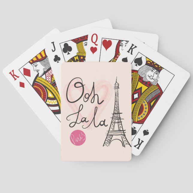 Hand Drawn Eiffel Tower Poker Cards (Back)