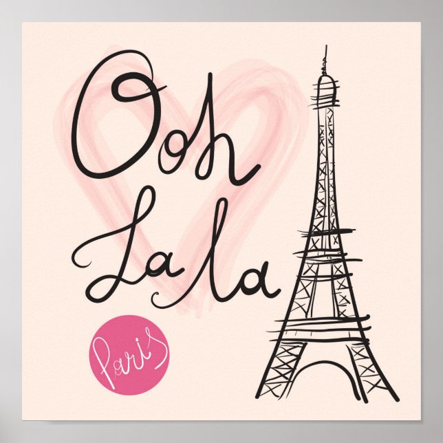 Hand Drawn Eiffel Tower Poster (Front)