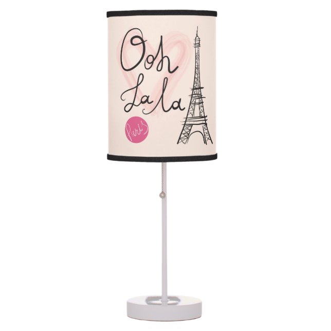 Hand Drawn Eiffel Tower Table Lamp (Front)