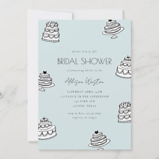 Hand Drawn Elegant Bridal Shower Invitation