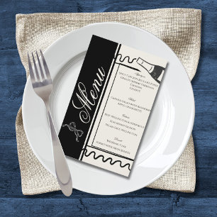 Hand Drawn Elegant Simple Black & White Wedding Flyer
