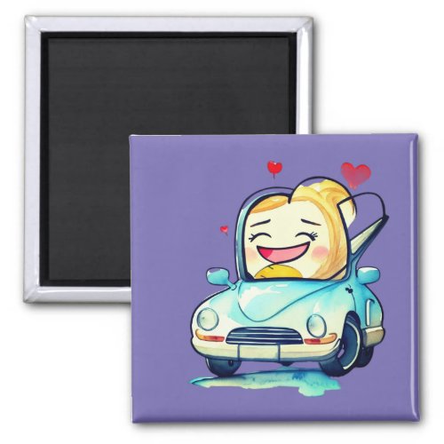 Hand_Drawn Emoji Magnets  Driver