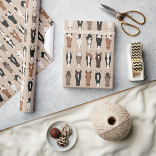 Hand Drawn Equestrian Horse Heads Wrapping Paper