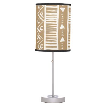 Hand Drawn Ethno Tribal Mudcloth Geomety Pattern Table Lamp by UDDesign at Zazzle