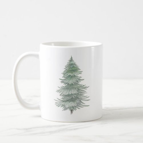 Hand Drawn Evergreen Tree Coffee Mug