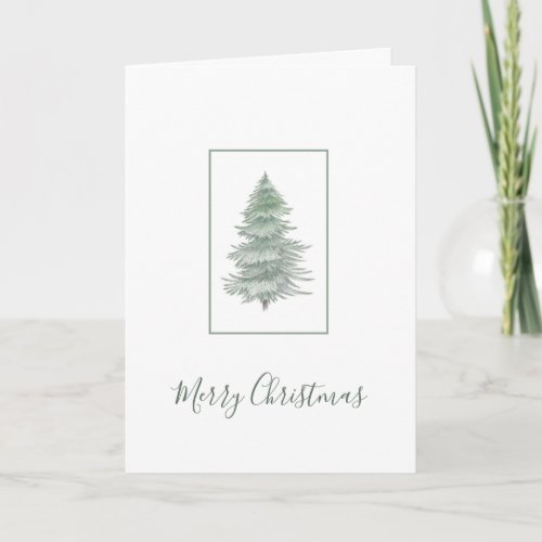 Hand Drawn Evergreen Tree Holiday Card