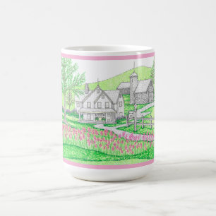 Hand Drawn Farm Pink 15oz mug