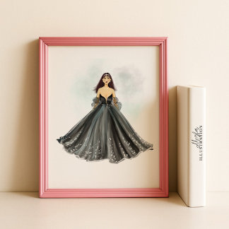 Hand-Drawn Fashion Sketch ,Luxury Art Print