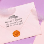 Hand-drawn Feather Names & Wedding Return Address Rubber Stamp<br><div class="desc">Easily personalize these custom Hand-drawn Feather Names & Wedding Return Address rubber stamps with your own names and address. To customize these rubber stamps, click on "Personalize this template" and change the text in the boxes provided. Available with different ink pad colors (not included) in square sizes 1 inch, 2...</div>