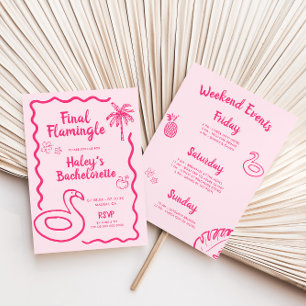 Hand Drawn Final Flamingle Bachelorette Invitation