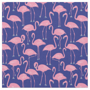 Hand-Drawn Flamingo   Tropical Sewing & Quilting Fabric