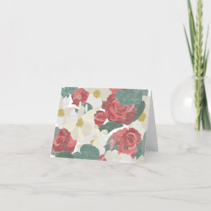 Hand Drawn Floral Blank Greeting Card