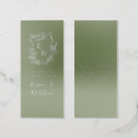 Hand Drawn Floral Crest Monogram Wedding Program Brochure<br><div class="desc">Celebrate your special day with these Hand Drawn Floral Crest Monogram Wedding Program Brochures in a rich dark olive green. Featuring an elegant hand-drawn floral crest design and a timeless monogram, these folded brochures are perfect for sharing your wedding ceremony details, timeline, and wedding party information with your guests. Printed...</div>