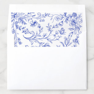Hand Drawn Floral Elegant Modern Wedding Envelope Envelope Liner