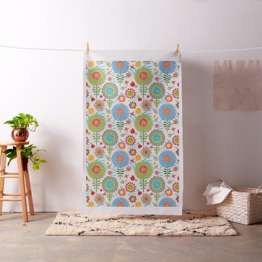 Hand Drawn Floral Fabric Design