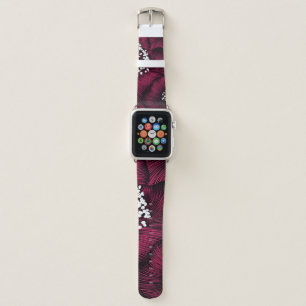 Hand drawn floral pattern with camelia flowers apple watch band