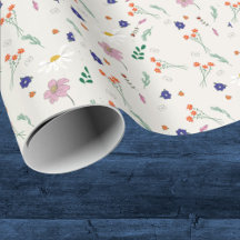 Hand Drawn Floral Whimsical Flowers Wedding 