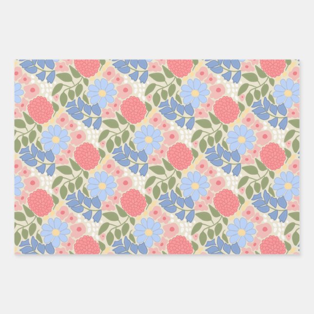 Hand-Drawn Floral Wrapping Paper  (Front)