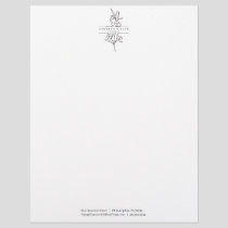 Hand Drawn Florist Botanical Flower Shop Letterhead