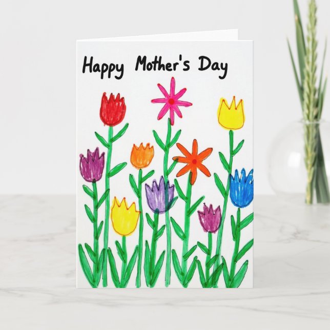 Hand Drawn Flower Card (Front)