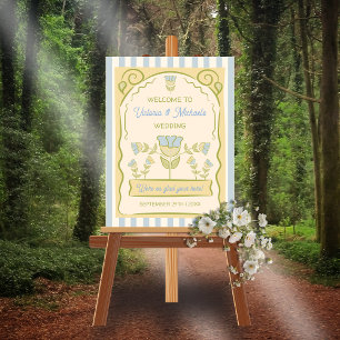 Hand drawn Flower Seed Packet Design Welcome Sign