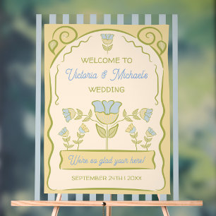 Hand drawn Flower Seed Packet Design Welcome Sign