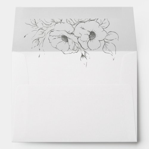 Hand_drawn Flowers Botanical Elegant Envelope